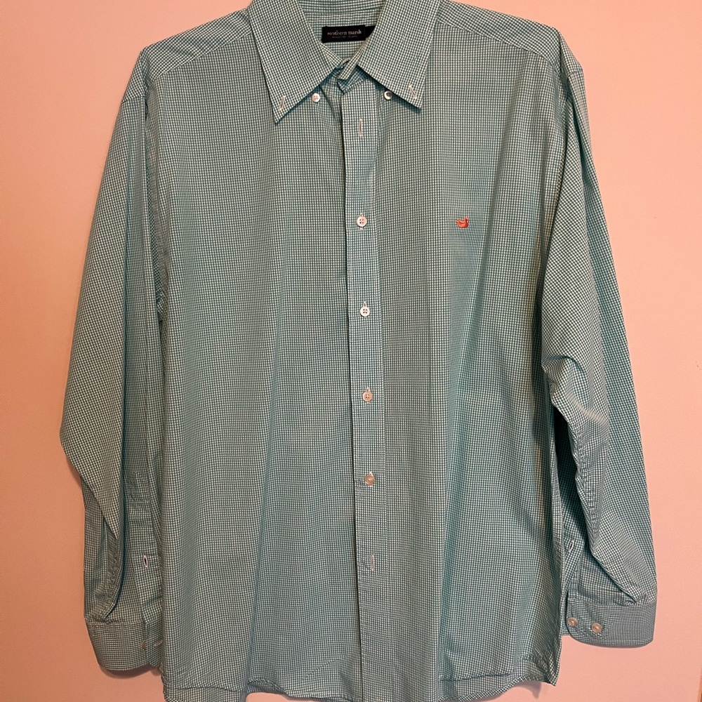 Southern Marsh Green and White Button Down